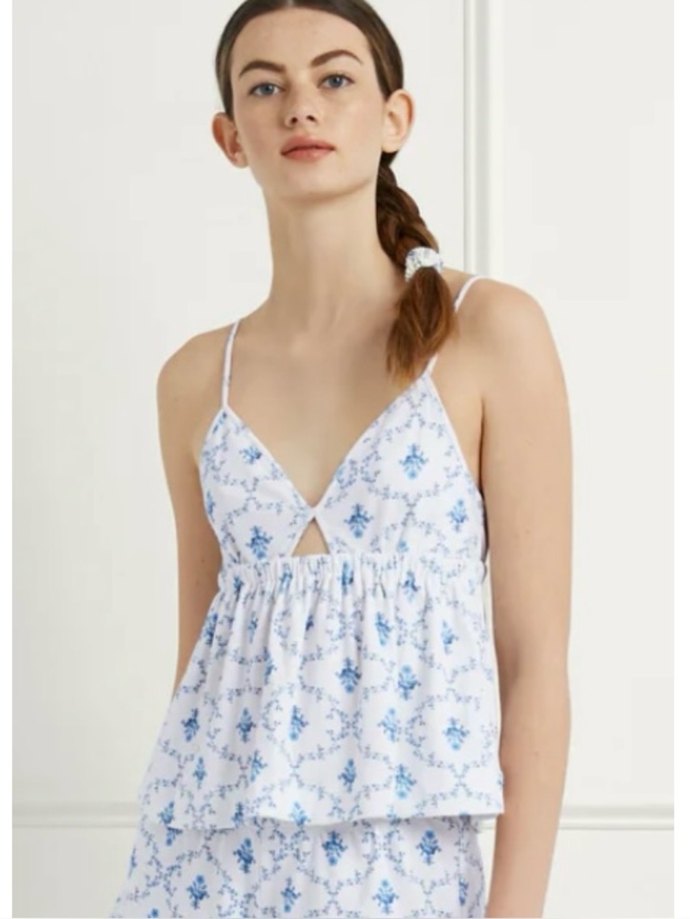 Hill House Perri Cotton Floral Tank Top Large